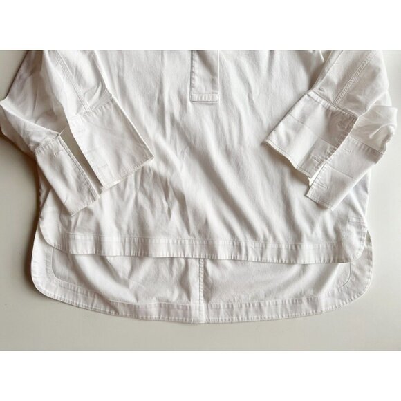 TED BAKER Avereye White Cotton Sateen Popover Batwing Blouse, Size 4/10 - Picture 10 of 14
